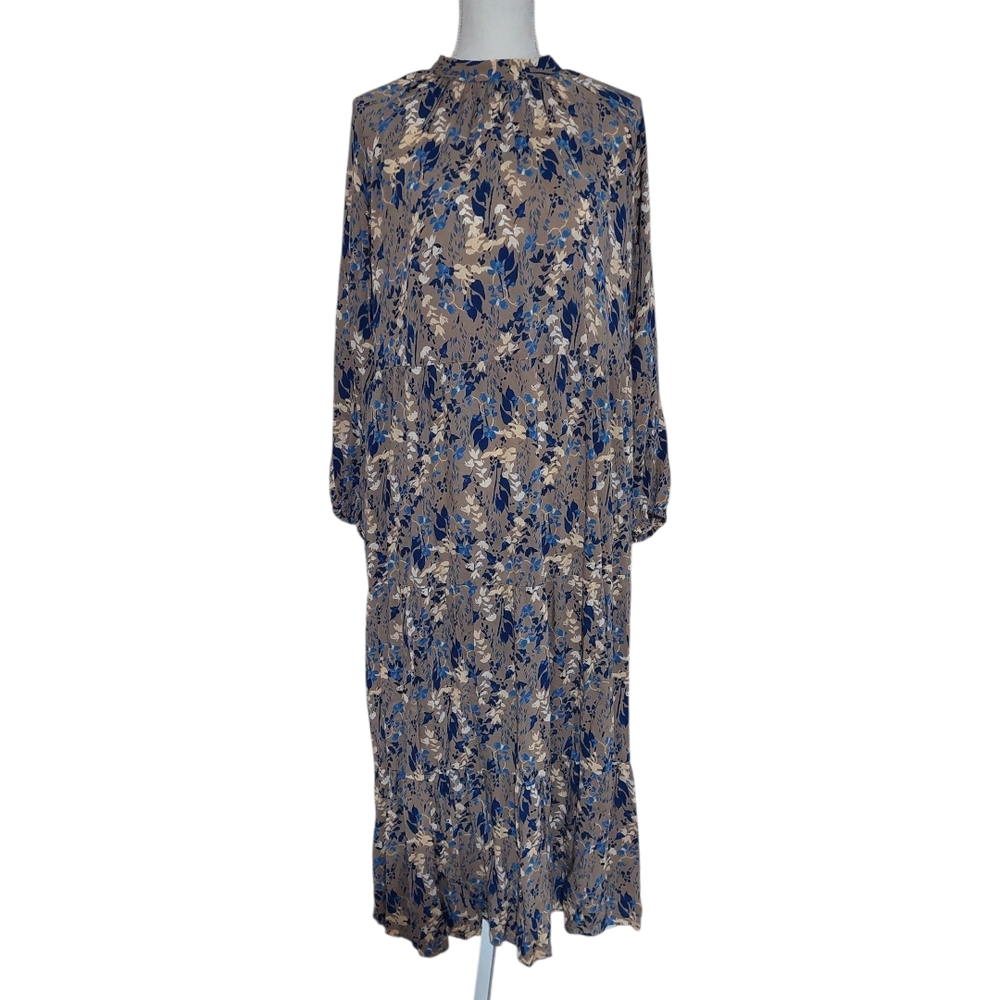 a new day Blue and Cream Floral Long Sleeve‎ Dress